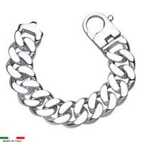 pulsera barbada de plata 925 23mm