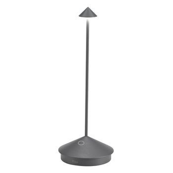 Lámpara De Mesa Led Inalámbrica Recargable Y Regulable Pina Pro Gris Oscuro Color Azafrán