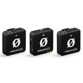 Micrófono Rode Wireless ME Dual omnidireccional con batería integrada y accesorios