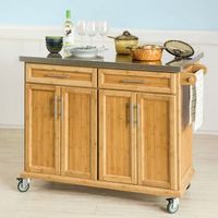carrito de cocina con piso de acero con tablero extensible l115 x p46 x h92cm