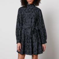 samsoe samsoe tebbali 15042 jacquard mini dress - xs