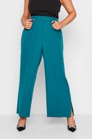 pantalones acampanados verde mar mujer curvy y tallas grandes yours