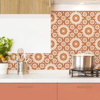 frente de cocina en aluminio - 270 x 20 cm - naranja