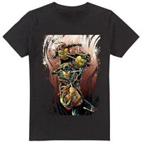 teenage mutant ninja turtles camiseta earthy rainbow warriors para hombre