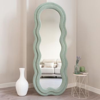 Espejo pared cuerpo entero rizo 160x60x4cm verde