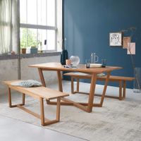 mesa de comedor de teca maciza 8 pers