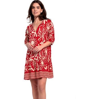 Admas Vestido Vestido de verano manga tres cuartos Sun Summer para mujer