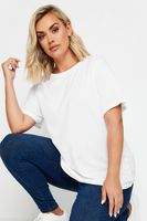 yours camiseta blanca de algodon mujer curvy y tallas grandes yours