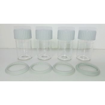 Repuesto Botellita 10 Ml. Recambio Vasito Cristal + Tapón Para Medición En Fotometros De La Serie Md X4ud.