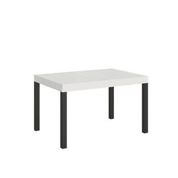 Mesa Extensible 90x120/224 Cm Everyday Fresno Blanco Estructura Antracita