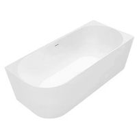 banera de esquina bellanto slim white 150 right  black plug