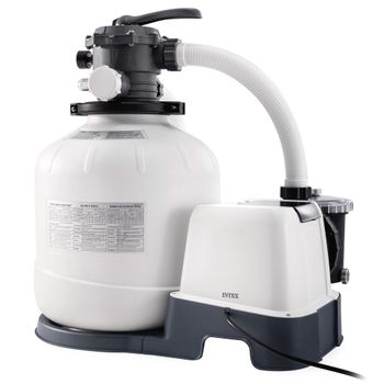 Sistema Combinado Depuradora Arena y Clorador Salino Intex, 56.800 L, 70x49x63 Cm, Blanco