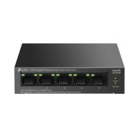 switch tp-link ls105gp 4xgb poe 1xgb 65w para redes profesionales
