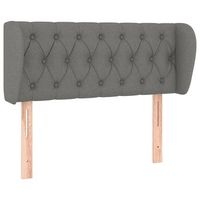cabecero accesorio para dormir mueble dormitorio acolchado con borde lateral 93 x 23 x 7888 cm tela gris oscuro tdl0204845