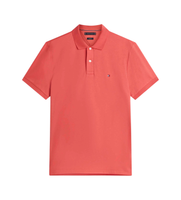 tommy hilfiger para hombre mw0mw39994 polo con logo bordado rojo s casual algodon manga corta