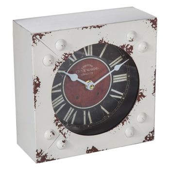 Reloj de mesa blanco 20x20 cm