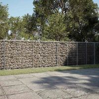 cesta de gaviones  gavion para piedras  gavion decorativo con cubierta hierro galvanizado 800x50x100 cm cfw844599