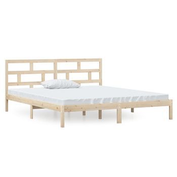 Cama Matrimonial | Cama Para Adultos | Estructura De Cama Madera Maciza 135x190 Cm