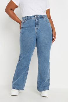 Yours Vaquero De Pata Ancha Azul, Mujer Curvy Y Tallas Grandes, Yours