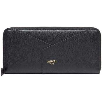 Lancel Cartera Enveloppe Cartera Larga Con cremallera Cuero Negro para mujer
