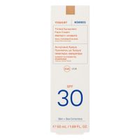 korres - crema solar con color de yogur para la cara spf30 proteccion solar 50 ml female