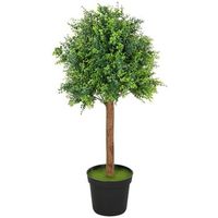 planta artificial de boj de 90 cm de plastico en maceta para salon
