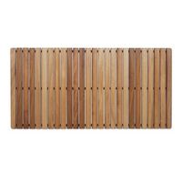 tarima  alfombra flexible para ducha y bano en madera de teca 50 x 100 cm