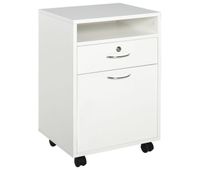 homcom cajonera de escritorio con ruedas cajonera de oficina con cajon compartimento puerta archivador movil para estudio salon 40x35x60 cm blanco