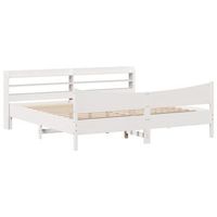 cama de matrimonio  cama de adulto  estructura cama cabecero madera maciza pino blanco 180x200 cm