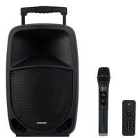 altavoces fonestar malibu-310 portatiles bluetooth 100w con microfono uhf y trolley