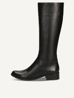 caprice boots black made of leather with block heel size 42