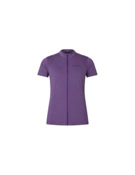 Camiseta de Ciclismo Endura Loop S/S Zipped Htr Mujer Heather