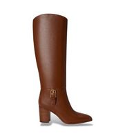 lauren ralph lauren para mujer 802p15660001 botas de piel raelynn marron 40 5 a 8cm ninguno casual