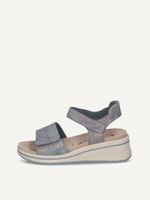 caprice heeled sandal blue made of leather with wedge heel size 40