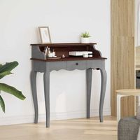 escritorio de madera maciza de caoba 80x40x92 cm
