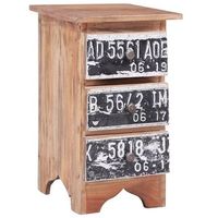mesita de noche madera maciza de caoba 30x30x51 cm vidaxl