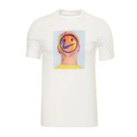 camiseta nike sportswear smile swoosh - blanca