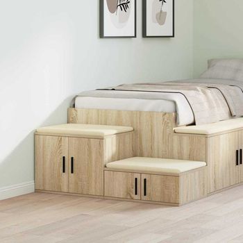 Armario De Almacenamiento - Mueble Para Salón - Madera De Ingeniería - Roble Sonoma (127x41x40cm)