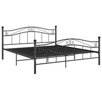 cama de matrimonio  cama de adulto  estructura de cama de metal negro 180x200 cm