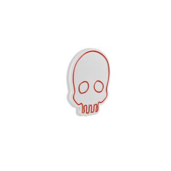Iluminación Led Decorativa De Plástico Skull Rojo 28x35x2 Cm