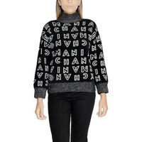 emporio armani jersey pull col roule femme noir para mujer