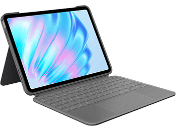 Funda con teclado - Logitech Combo Touch para iPad Air 11 pulgadas, Teclado extraíble, Accesos directos, 4 modos de uso, Smart Connector, Gris