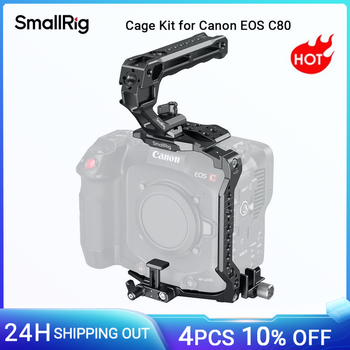Kit de jaula SmallRig para Canon EOS C80, diseño Modular con placa superior, placas laterales, placa inferior, soporte adaptador de lente de riel NATO-5136