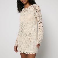 maxco perim macrame mini dress - xl