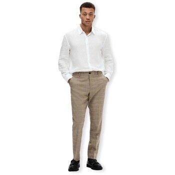 Selected Camisa manga larga Regkylian-Linen Shirt - White para hombre