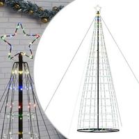 arbol de navidad cono de luz 1534 leds de colores 503 cm vidaxl