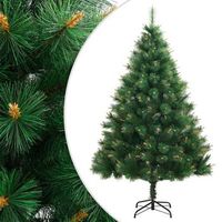 arbol de navidad artificial con bisagras y soporte 180 cm vidaxl