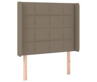 vidaxl cabecero con orejas de tela gris taupe 103x16x118128 cm