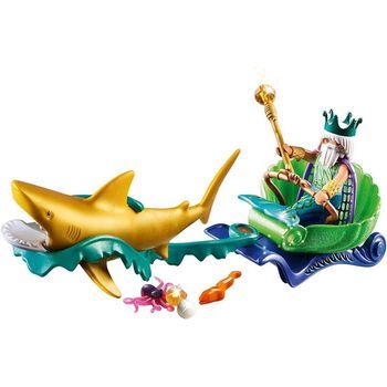 Figura Playmobil 70097 Magic Rey Del Mar Con Carruaje De Tiburón