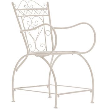 Silla De Exterior Sheela Metal Crema Antiguo 60x48x88 Cm Clp